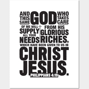 Philippians 4:19 Posters and Art